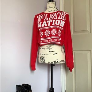 Pink Christmas top size small